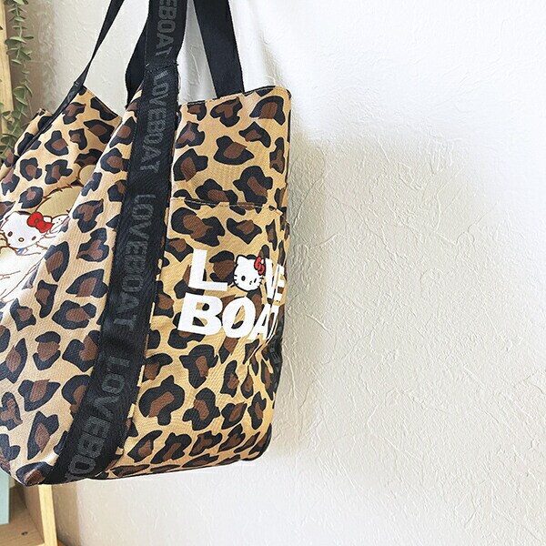 サンリオ ハローキティ ×LOVEBOAT(ラブボート) バルーントートバッグ(ラブボベアー) レオパード Sanrio