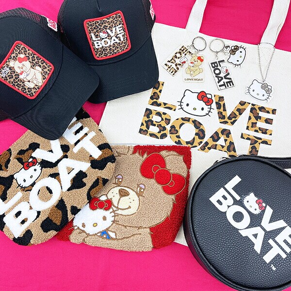 サンリオ ハローキティ × LOVEBOAT(ラブボート) さがらポーチ ロゴ ヒョウ柄 Sanrio