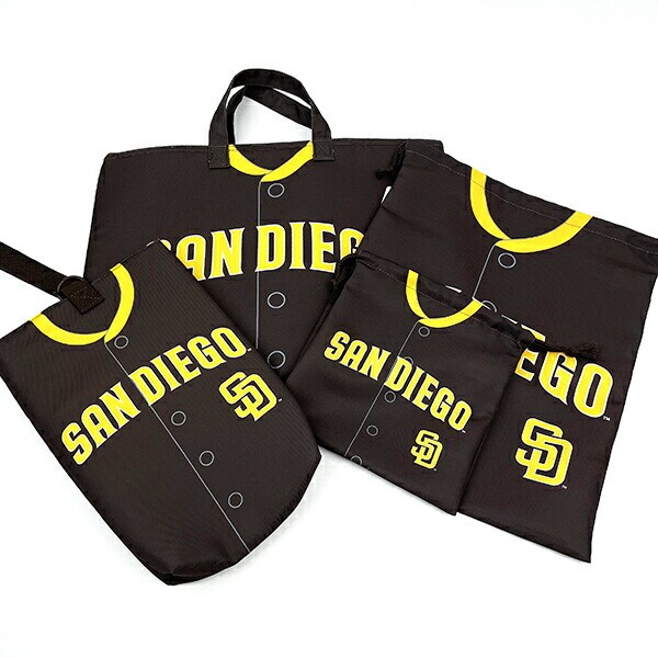 MLB(メジャーリーグ) パドレス レッスンバッグ(ユニフォーム柄) トートバッグ キッズ スクール 野球