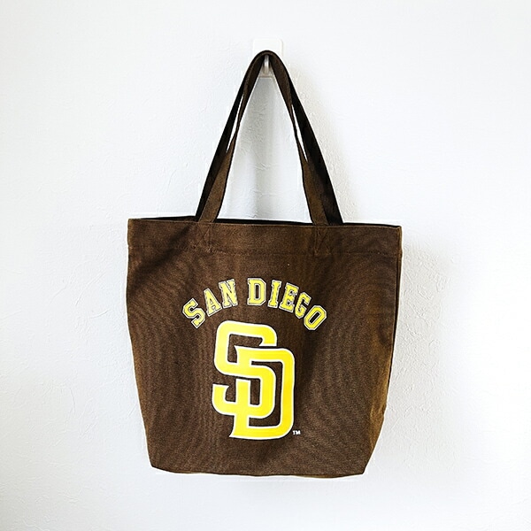 MLB(メジャーリーグ) パドレス キャンパストートバッグ ブラウン
