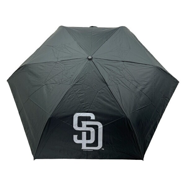 MLB(メジャーリーグ)  パドレス 折りたたみ傘 ブラック 晴雨兼用