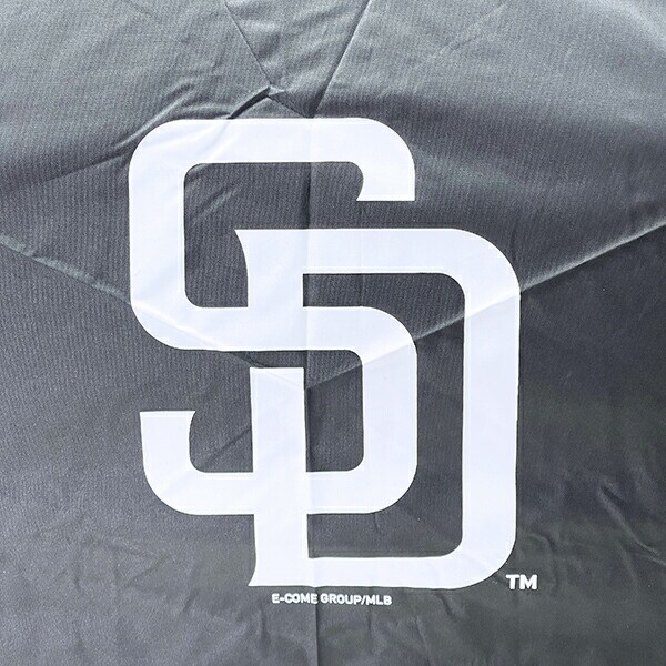 MLB(メジャーリーグ)  パドレス 折りたたみ傘 ブラック 晴雨兼用