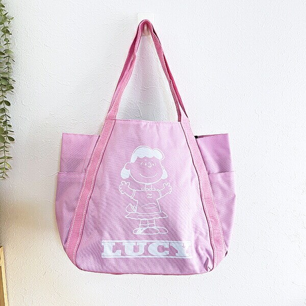 スヌーピー ルーシー バルーントートバッグ ピンク SNOOPY