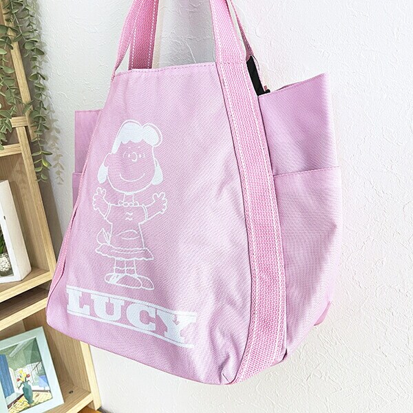 スヌーピー ルーシー バルーントートバッグ ピンク SNOOPY
