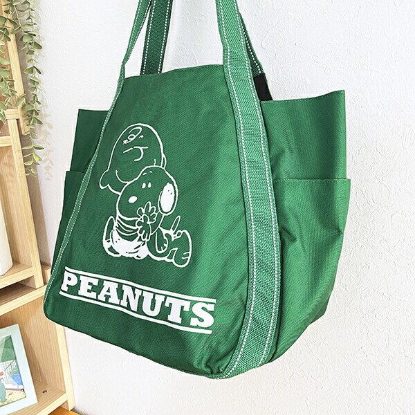 スヌーピー ×チャーリーブラウン バルーントートバッグ グリーン SNOOPY