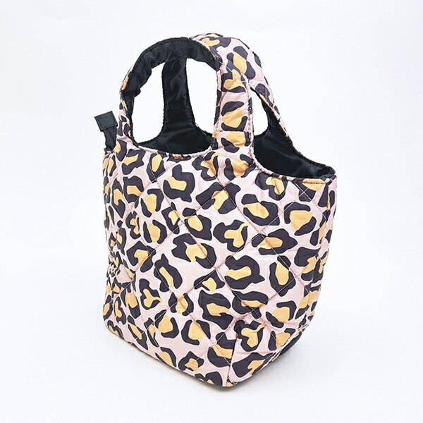 スヌーピー ヒョウ柄 中綿ミニトートバッグ  SNOOPY