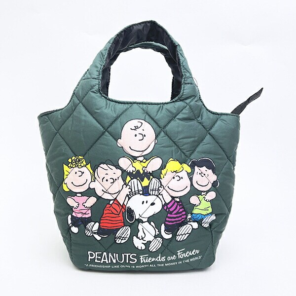 スヌーピー キャラ集合 中綿ミニトートバッグ  SNOOPY