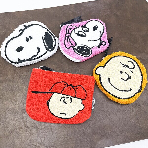 スヌーピー チャーリーブラウン さがらミニポーチ レッド SNOOPY