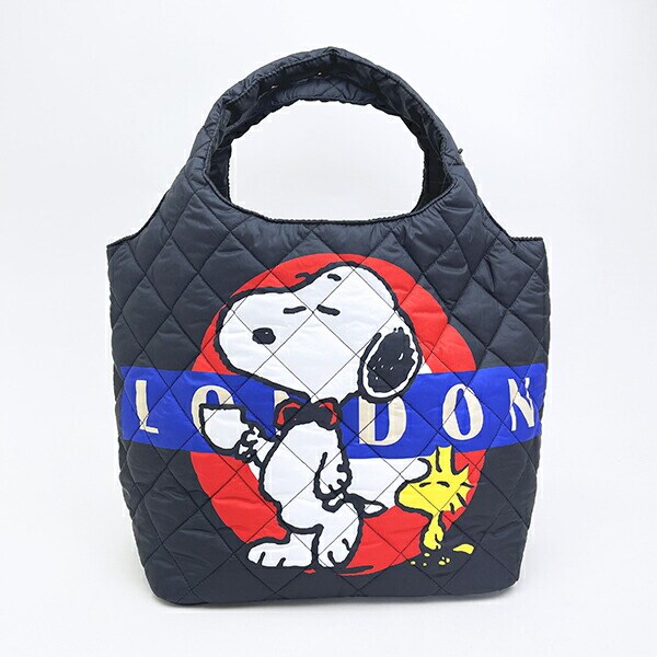スヌーピー ロンドン 中綿トートバッグ SNOOPY