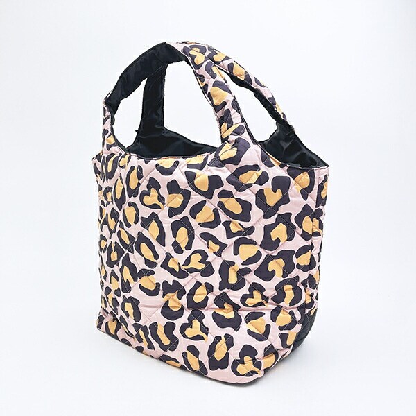 スヌーピー ヒョウ柄 中綿トートバッグ  SNOOPY