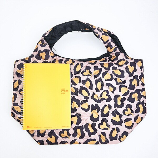 スヌーピー ヒョウ柄 中綿トートバッグ  SNOOPY