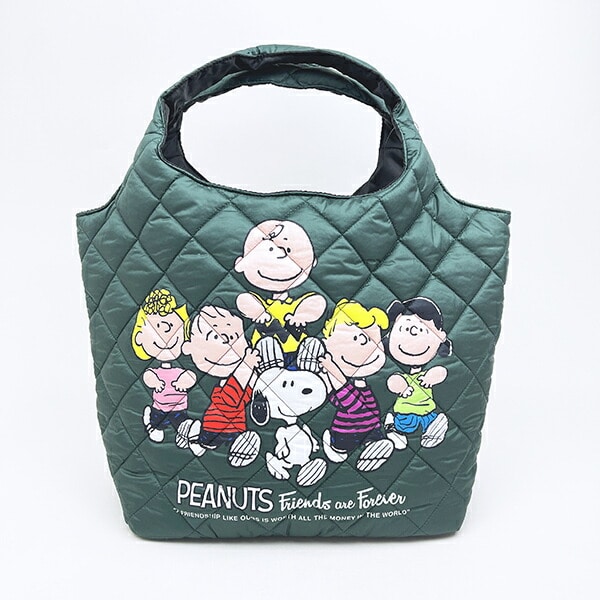 スヌーピー 中綿キルティングトートバッグ(大) キャラ集合 SNOOPY