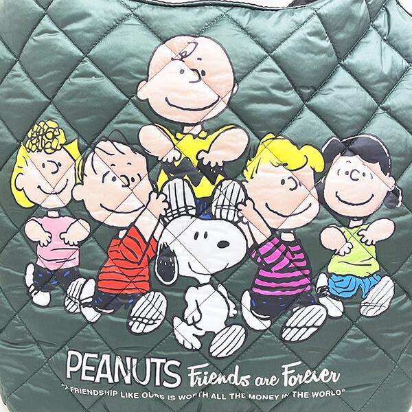 スヌーピー 中綿キルティングトートバッグ(大) キャラ集合 SNOOPY