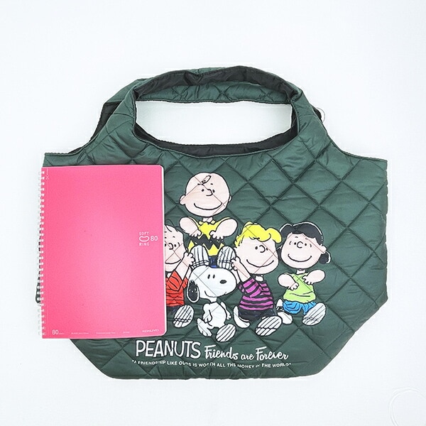 スヌーピー 中綿キルティングトートバッグ(大) キャラ集合 SNOOPY
