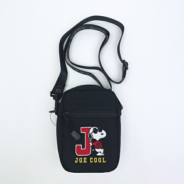 スヌーピー ジョークール 縦型ショルダーバッグ ブラック SNOOPY