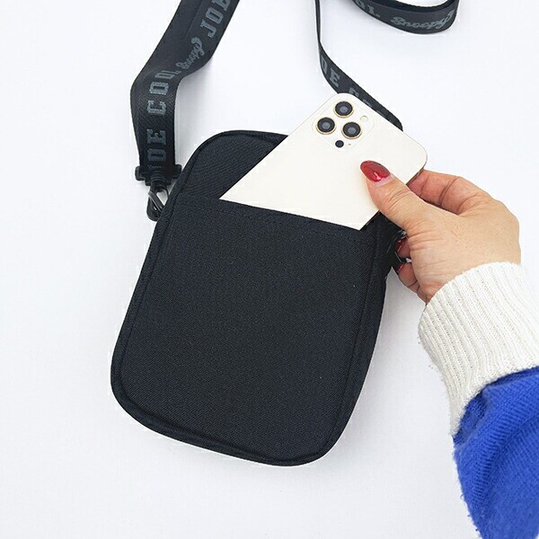スヌーピー ジョークール 縦型ショルダーバッグ ブラック SNOOPY