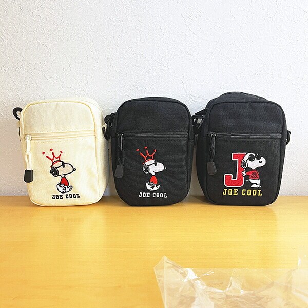 スヌーピー ジョークール 縦型ショルダーバッグ ブラック SNOOPY