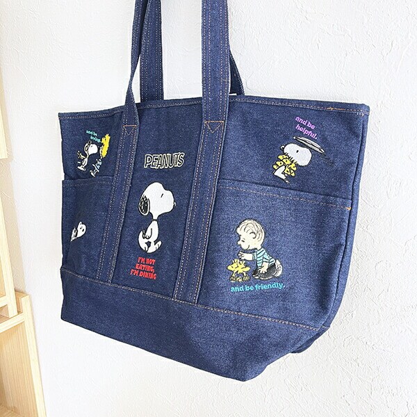 スヌーピー トートバッグ デニム SNOOPY