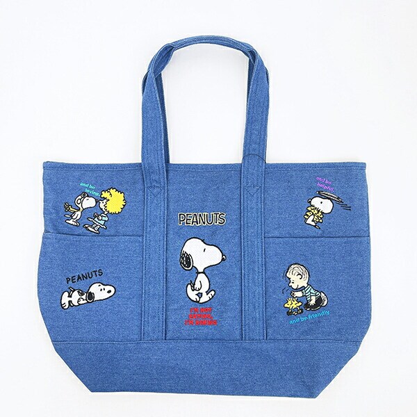 スヌーピー トートバッグ ライトデニム SNOOPY