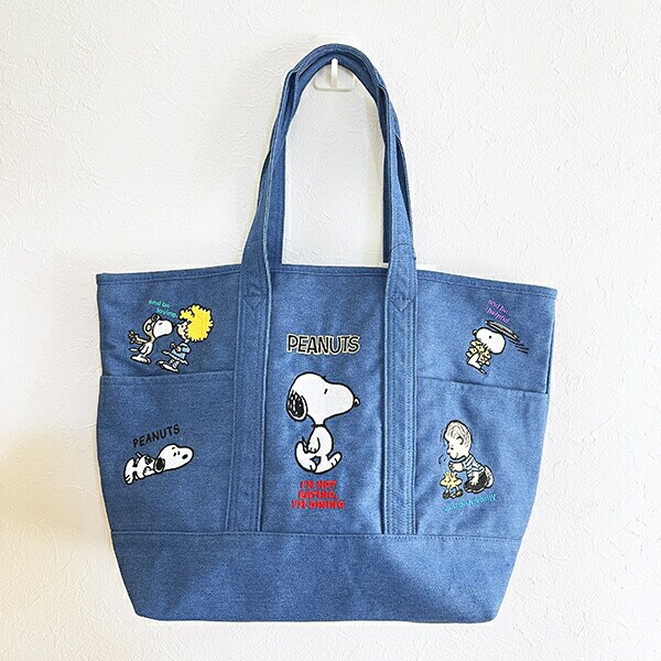 スヌーピー トートバッグ ライトデニム SNOOPY