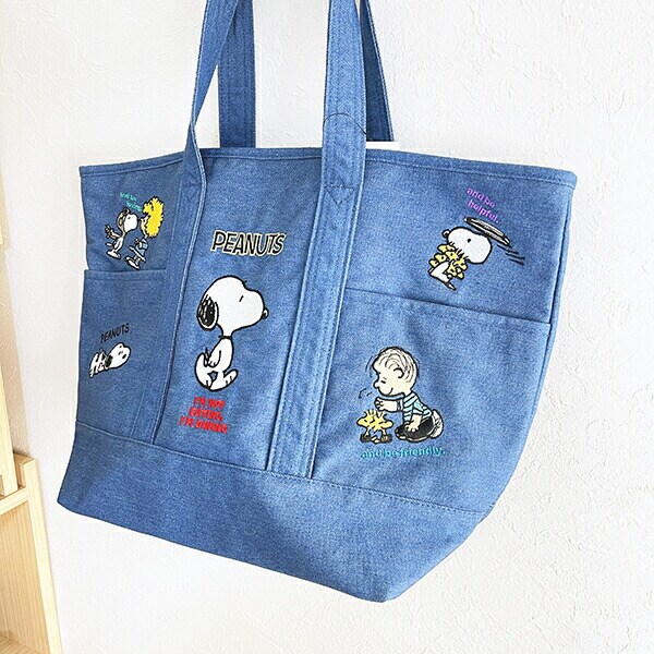 スヌーピー トートバッグ ライトデニム SNOOPY