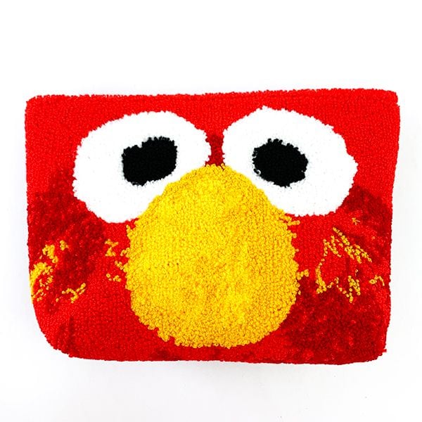 セサミストリート エルモ さがら刺繍 ポーチ レッド