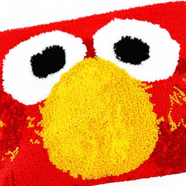 セサミストリート エルモ さがら刺繍 ポーチ レッド