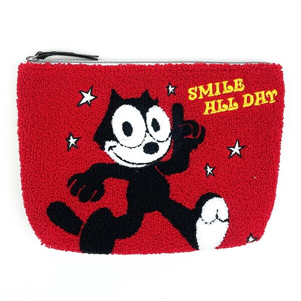 フィリックス・ザ・キャット サガラポーチ 黒猫 レッド 小物入れ