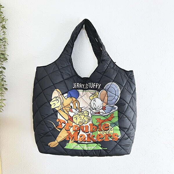トムとジェリー (ジェリー＆タフィー) 中綿トートバッグ トムジェリ