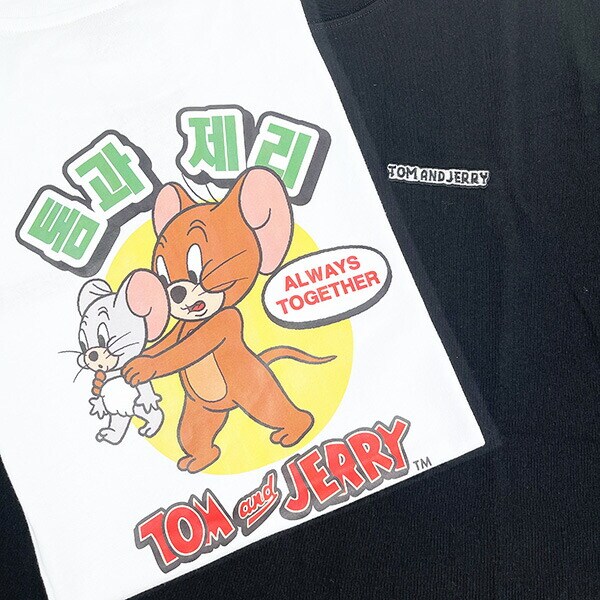 トムとジェリー ジェリー＆タフィー ハングルシリーズ Ｔシャツ(ホワイト) Mサイズ アパレル