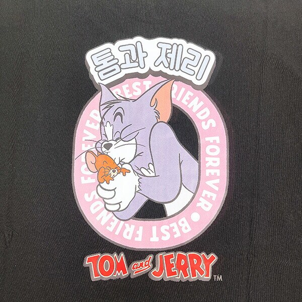 トムとジェリー ハングルシリーズ Ｔシャツ(ブラック) Lサイズ アパレル