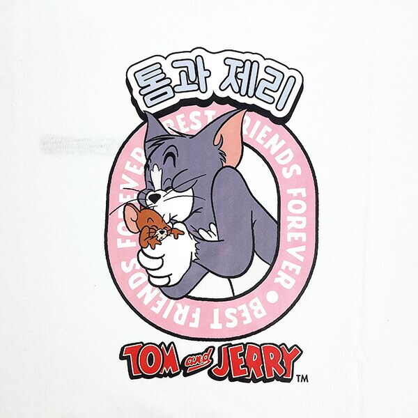 トムとジェリー ハングルシリーズ Ｔシャツ(ホワイト) Lサイズ アパレル