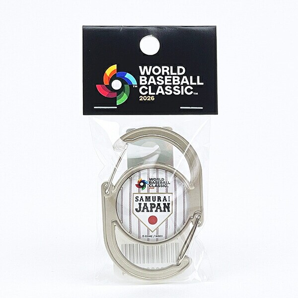 WBC 2026 (WORLD BASEBALL CLASSIC) カラビナ (ホワイト) キーホルダー 大谷翔平 侍ジャパン