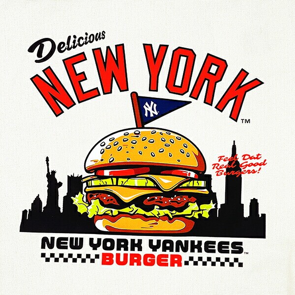 MLB(メジャーリーグ) ヤンキース ハンバーガー トートバッグ