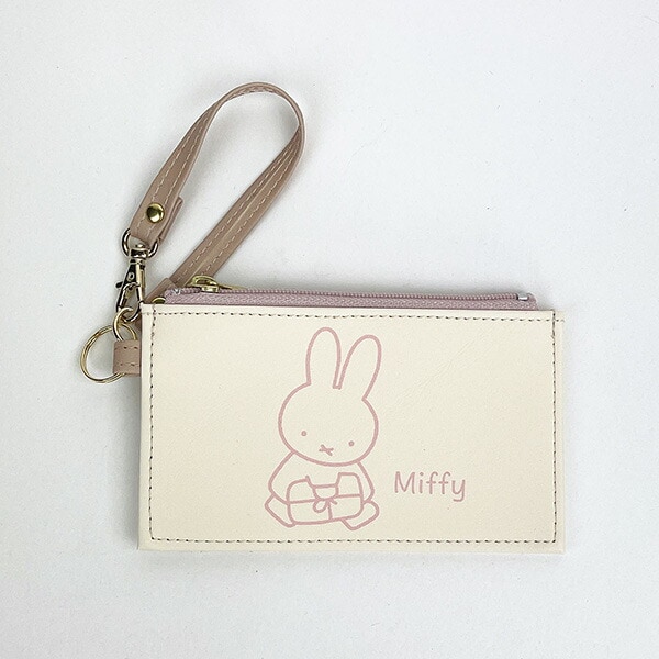 ミッフィー miffy フラグメントケース （ミッフィーとお花柄 ） ピンク ICカード 定期入れ 日本製