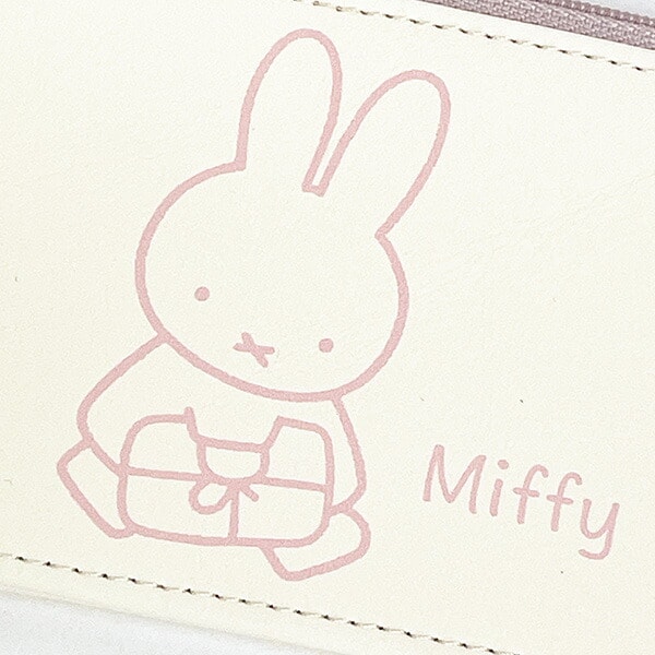 ミッフィー miffy フラグメントケース （ミッフィーとお花柄 ） ピンク ICカード 定期入れ 日本製