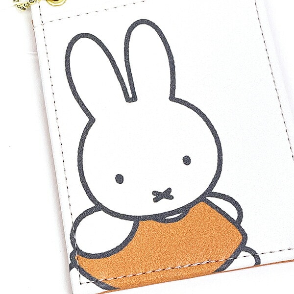 ミッフィー miffy 両面パスケース 定期入れ オレンジ 日本製