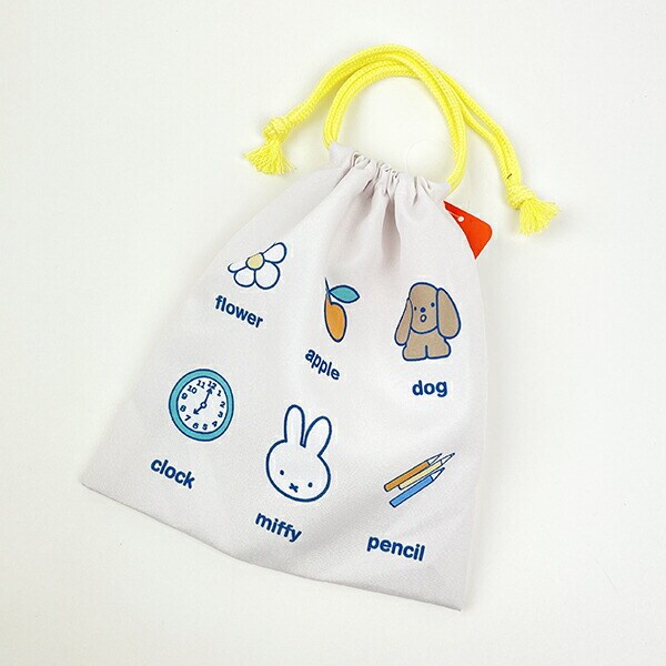 ミッフィー miffy 巾着(小) アイボリー ランチ スクール