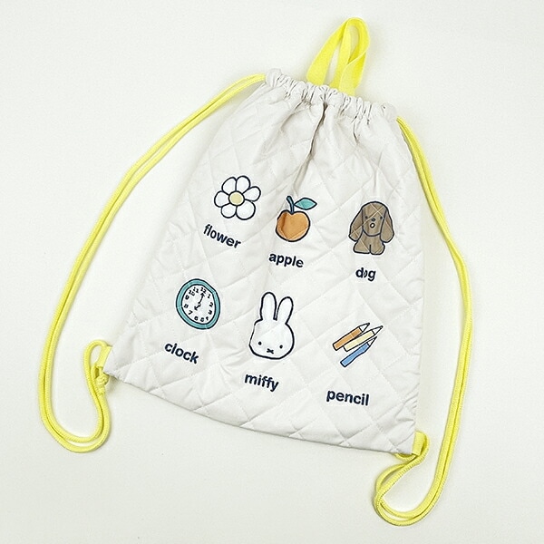 ミッフィー miffy キルトナップザック アイボリー バッグ リュック スクール キッズ
