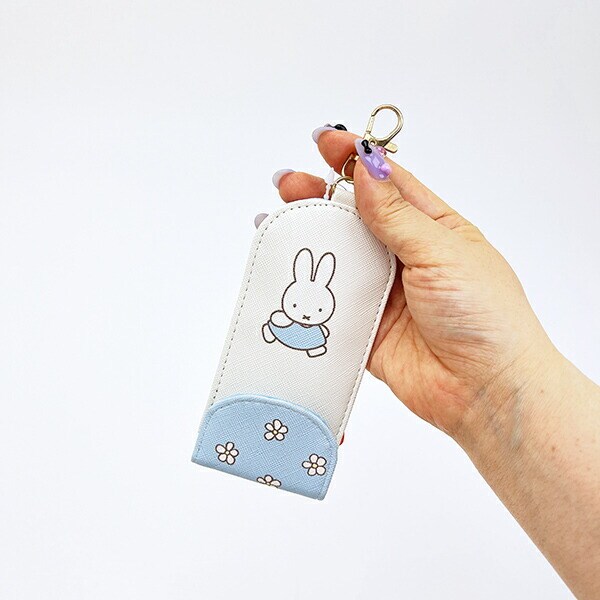 ミッフィー miffy キーケース Small Flower柄 キッズ スクール サックス
