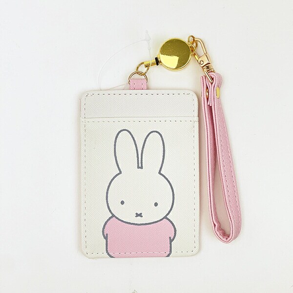 ミッフィー miffy リール付きパスケース Dick Bruna オフホワイト 定期入れ