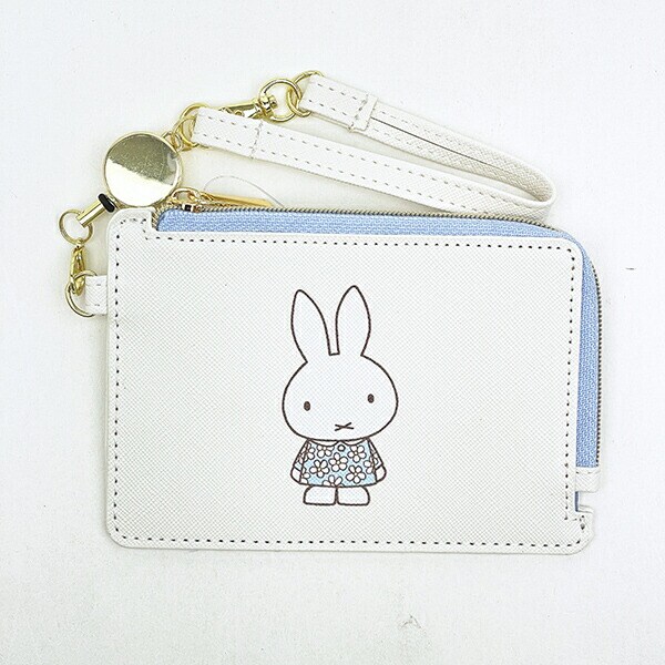 ミッフィー miffy フラグメントケース ( オフホワイト) カードケース フラワードレス柄 小物シリーズ