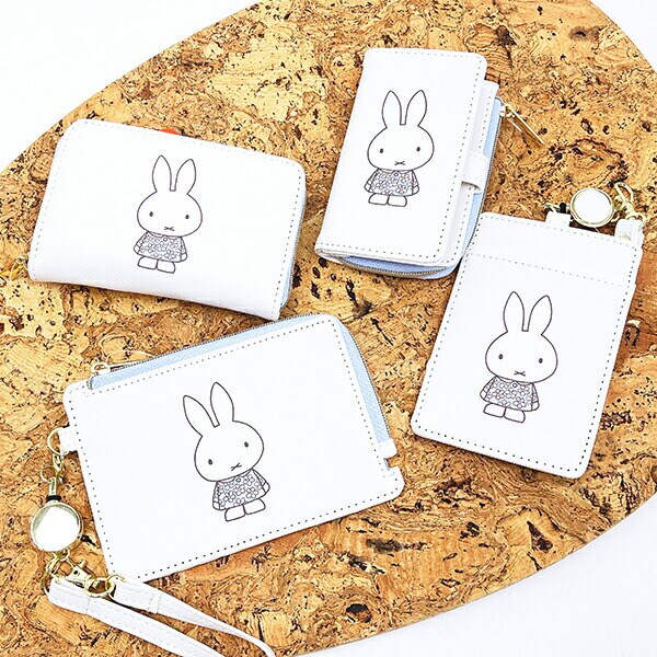 ミッフィー miffy フラグメントケース ( オフホワイト) カードケース フラワードレス柄 小物シリーズ