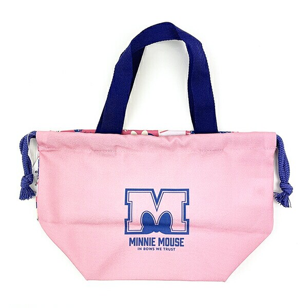 ディズニー ミニーマウス マチ付き巾着 ピンク ランチ Disney