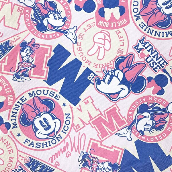 ディズニー ミニーマウス 持ち手付き巾着 ピンク ランチ スクール Disney