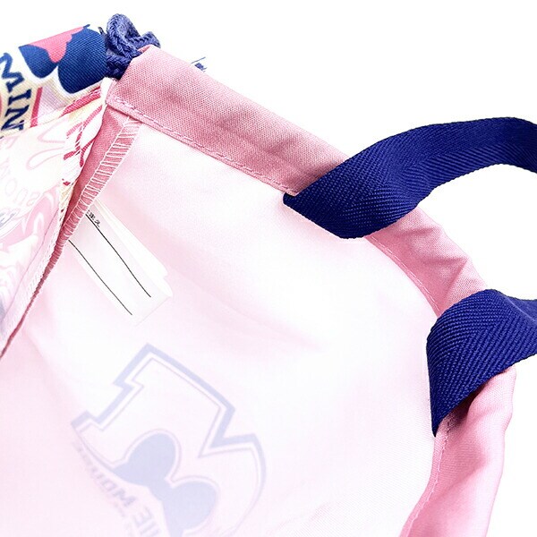 ディズニー ミニーマウス 持ち手付き巾着 ピンク ランチ スクール Disney