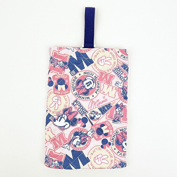 ディズニー ミニーマウス キルトシューズバッグ ピンク スクール キッズ Disney