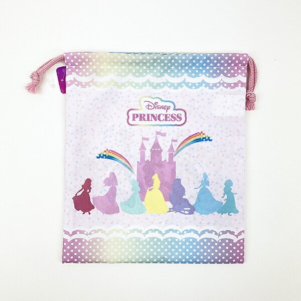 ディズニー プリンセス 巾着(中) ピンク ランチ スクール Disney