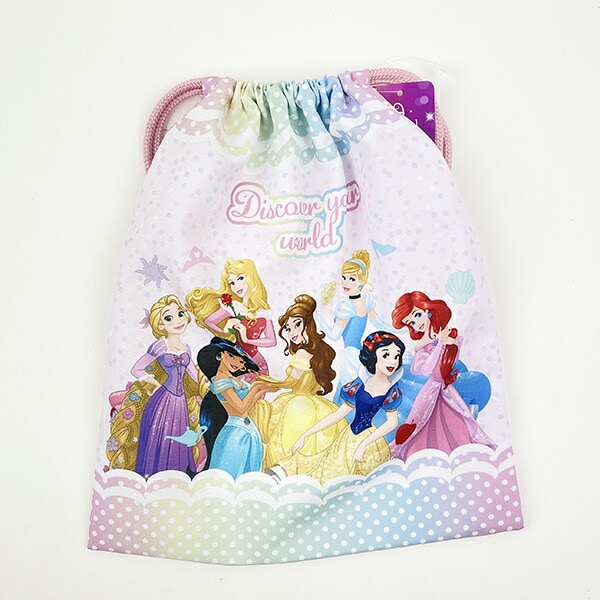 ディズニー プリンセス 巾着(中) ピンク ランチ スクール Disney