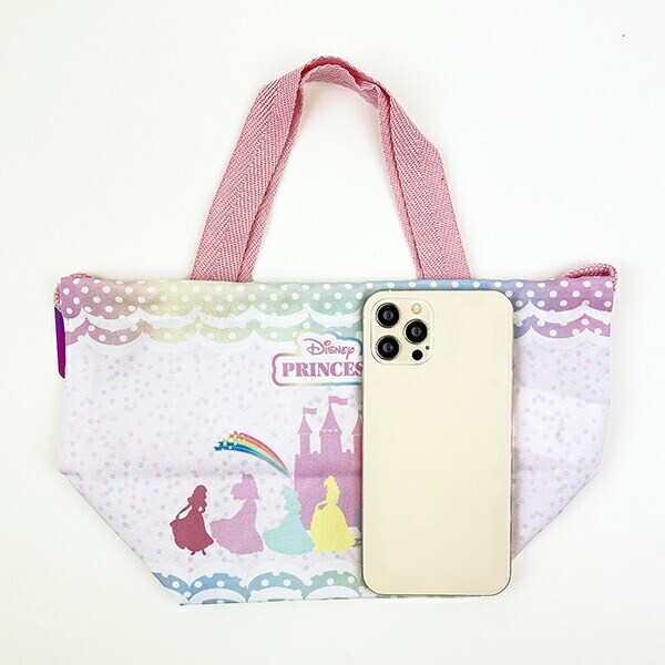 ディズニー プリンセス マチ付き巾着 ピンク ランチ Disney